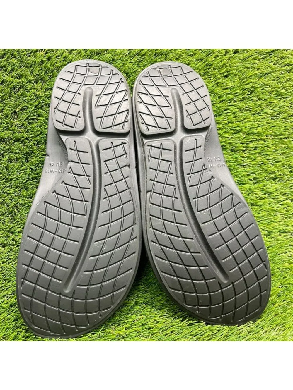 Oofos OOahh Mens Size 13 All Black Beach Walking Outdoor Recovery Slide Sandals